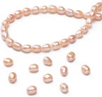 Natural Pearl Beads Rice 5-6mm Pink Freshwater Cultured Loose Gemstone Beads for DIY Jewelry Making 13.8''/Strand HQ
