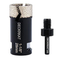 Diamond Hole Saw, 1-1/8" Hole Saw for Tiles Granite Marble Ceramic Glass Porcelain, 28mm Core Drill Bit with 5/8-11 Thread and 3/8” Hex Shank Adapter for Angle Grinders & Drills