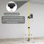 Telescoping Laser Level Pole with Tripod, 12Ft./3.7M Laser Level Tripod Include 1/4-Inch by 20-Inch Mount for Rotary and Line Laser Level, Laser Stand with 5/8”-11 Threaded Adapter