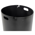 Global Industrial Heavy-Duty 36 Gallon Capacity Outdoor Metal Slatted Trash Receptacle with Rain Bonnet Lid & Plastic Liner, Black, Commercial & Industrial Trash Can