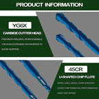10PCS Blue Masonry Drill Bits, Concrete Drill Bit Ceramic Tile Drill Bit Set Tungsten Carbide Tipped Ceramic Tile Drill Bits for Concrete Brick Glass Plastic and Wood（3/16”-1/2”）