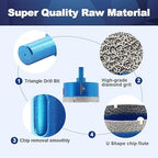 Dry Diamond Core Drill Bit,BRSCHNITT 3 Inch 75mm Diamond Hole Saw Core Drill Bit with Triangle Shank for Porcelain Tile Ceramic Stone Granite Marble（2pcs）