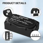 300A Bus Bar 12v Power Distribution Block 4 x 5/16"(M8) Terminal Block Heavy Duty Waterproof Buss Bar Junction Block Marine Battery Bus bar for Automotive Boat Solar System(Black)