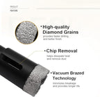 SHDIATOOL Diamond Drill Core Bits Set for Porcelain Hole Saw Cutter for Tile Marble Ceramic Granite Bricks Used for Angle Grinder Hand Drill Kit 5/8 inch-11 13pieces