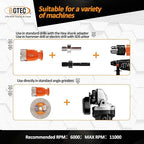 BGTEC Diamond Hole Saw Kit - 12PCS 6/6/8/19/35/50/65mm Drill Bits+20mm Milling Finger Bit+50mm Chamfering Bit+SDS/HEX+115mm Tile Blade for Porcelain Tile Ceramic Granite Marble Stoneware