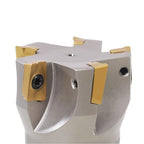 R8 Shank Indexable 1-1/2" End Mill, 1-1/2" Diameter 90 Degree High Speed Milling Cutter with Replaceable Carbide Insert