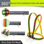 Dazonity High Visibility Safety Vest,Lightweight,Adjustable & Elastic Vest,Hi Vis Reflective Strips, Fit for Men & Women, Construction,Cycling, Runnning, Surveyor, (Blue)