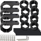 Universal Bull Bar Clamp Mounting Kit-4PCS Heavy Duty LED Light Bar Brackets for 1.38"/1.5"/1.57"/1.77"/1.97" Tubes, Fits Roof Roll Cage, Bumper, Off-Road Driving Lights