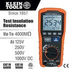 Extech Non-Contact Phase Sequence Tester - PRT200 & Klein Tools ET600 Multimeter, Megohmmeter Insulation Tester, 4000 Ohms Resistance, 125V/250V/500V/1000V, Auto-Ranging TRMS Multimeter