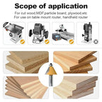 30 Degree Chamfer Router Bit with 1 Inch Cutting Length,1/2 Inch Shank Carbide Edge Forming Bevel Router Bit with Bearing, Chamfer Bit Miter Angle Milling Cutters Tool