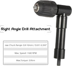 0.8-10mm Right Angle Bend Extension 90 Degree Cordless Drill Attachment Adapter