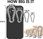 Spring Snap Hooks, 304 Stainless Steel Metal Clip Heavy Duty Rope Connector Small Snap Clamp Key Chain Link Buckle for Hammock Swing Set Outdoor Travel Camping Fishing Hiking