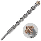 Concrete Drill Bit lengthening 1pcs 1" X 12"-10" Cross-Type Double Thread Carbide Material Suitable for Concrete, Brick, Cement Walls, Stone, Extra Long Hammer Drill Bits for Concrete