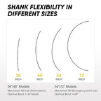 HANSHAN 54× 3/16 ×9/16 Head Flexible Installer Drill Bit Fish Bit for Pulling Wire Through Tight Spaces with Minimal Damage -1 Pack