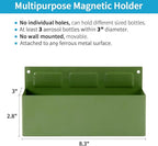 Magnetic Aerosol Spray Can Holder, Magnet Toolbox Bottle Holder, Tool Box Storage Rack for Garage and Home, Craft Workspace, Mechanic Paint Bottle Can Organizer, Green, 3"x8.3"