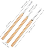 Woodturning Carbide Lathe Tools, 23.7" Pro Size Wood Turning Tool Set of 3 Rougher Detailer Finisher