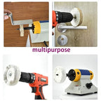 SCOTTCHEN 3 Inch Ultra fine Cotton 1 Treated Yellow Cotton 1 Fine Cotton 1 Buffing Polishing Wheel 2/5 inch Arbor Hole for Mini Bench Grinder with one 1/4" Shank for Drill