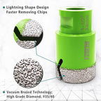 Diamond Core Drill Bit,2pcs Diameter 1-1/2 inch 38mm Thread 5/8-11,Vacuum Brazed Dry Wet Hole Saw for Porcelain Tile,Granite,Marble,Concrete,Masonry,Brick