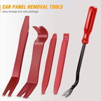 GOOACC 5 PCS Nylon Auto Trim Removal Tool Kit No-Scratch Removal Tool Kit for Car Panel & Audio Dashboard Dismantle Red