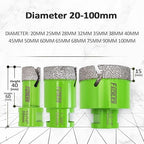 Diamond Core Drill Bit,Diameter 1-3/5 inch 40mm Thread 5/8-11,Vacuum Brazed Dry Wet Hole Saw for Porcelain Tile,Granite,Marble,Concrete,Masonry,Brick