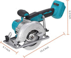 5 Inches Brushless Cordless Circular Saw, 6500 RPM,Compatible with Makita 18V Battery (Tool Only), 20mm Arbor with Blade & Scale Ruler,Compact Design