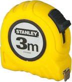 STANLEY Tape Measure (3 m Tape Measure, Extra Strong Curved Tape, Polymer Protective Layer, End Hook Triple Riveted) 1-30-487