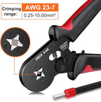 Preciva Ferrule Crimping Tool Kit with 2000PCS Wire Connectors, AWG23-7 Self-adjustable Ratchet Wire Crimping Tool Kit Crimper Plier Set (Red)
