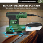 Prostormer 5-Inch Random Orbital Sander with 21PCS Sandpapers, 8000-13000RPM, 2.6AMP Palm Sander with 6 Variable Speeds, Dust Collection For Polishing, Sanding