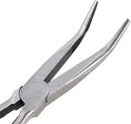 SINJEUN 5-Piece 11 Inch Nose Pliers Set, Long Reach Angle Pliers - Straight, 25, 45, 90 and Round. Yellow Rubber Grip