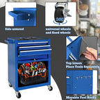 13 Drawers Tool Chest with Wheels,Large Capacity Tool Storage Cabinet with Removable Top Toolbox, Locking Mechanical Tool Cart with Liner,Suitable for Garages, Warehouses-Blue