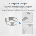 3.5 Inch (88.9MM) Stainless Steel Welding Tacking Band Clamp,Clamp-On Exhaust Pipe Tacking Band for Welding Fabrication