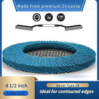 SIGNI T29 4.5" x7/8" Premium Zirconia Abrasive Flap disc for Angle Grinder Sanding, Stock and Rust Removal, Finishing, Grinding, Deburring (4.5 inch T29 40#)