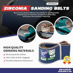 4" x 36" Zirconia Sanding Belts for Metal - 4 x 36 Inch Zirconia Metal Grinding Sand Paper, 8 PCS 120 Grits, Perfect for Knife Blade Sharpening, Metal Polishing, Derusting, Woodworking