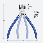 WORKPRO 2 Pack Wire Cutters, 6 Inch Precision Flush Cutters, Spring Loaded Side Cutting Pliers, Sharp Diagonal Cutters for Crafts, Jewelry Making, Electronics