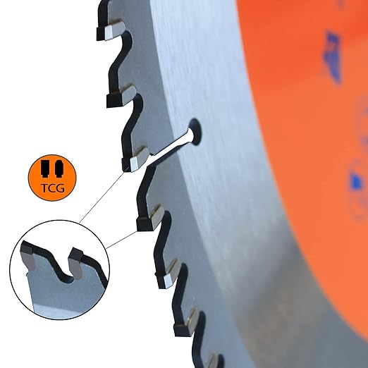 Yolan 10-Inch 100T Carbide Tooth TCG for Aluminum Saw Blade with 5/8-Inch Arbor, Table Saw Accessories