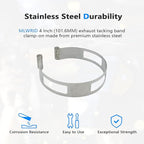 4 Inch (101.6MM) Stainless Steel Welding Tacking Band Clamp,Clamp-On Exhaust Pipe Tacking Band for Welding Fabrication