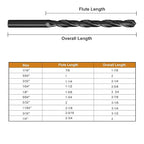 COMOWARE Twist Drill Bit Set- HSS Wood Drill Bit Sets, General Purpose, Black Oxide for Wood Plastic Alloys 10 Pcs