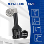 SHDIATOOL Diamond Core Drill Bits 2PCS 3/8 Inch for Porcelain Ceramic Tile Marble Brick Vacuum Brazed Hole Saw 10mm