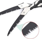 Folding Saw with Rubber Handle, 16.1 Inch Manganese Steel SK-5 Blade Pruning Saw for Hunting, Gardening, Camping and Trimming (blade 18cm)