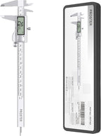 Proster Digital Vernier Caliper 8inch 200mm - Stainless Steel Electronic Caliper Fractions/Inch/Metric Caliper Measuring Tool for Length Width Depth Inner Diameter Outer Diameter