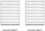 Frebeauty Stackable Jewelry Trays,Small Jewelry Organizer for Drawer,7 Slots Velvet Ring Organizer for Women,4.92 x 3.74 x 0.9 Inches(Set 2,White)