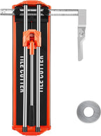 VEVOR 17-Inch Manual Tile Cutter for Wall & Polished Tiles,Double Rails for Precise Cutting, Tungsten Carbide Wheel,Non-Slip Handle,Anti-Displacement Pressure Rod,Precise Cuts for Pros & Beginners