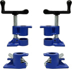 HENBOW 3/4" Pipe Clamp,Wood Gluing Pipe Clamp Set,Heavy Duty Cast Professional Pipe Clamps Tools,Cast Iron Wood Clamps Quick Release for Woodworking Improvement and Diy Projects(2Pack-Blue)