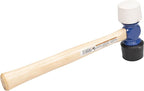 VAUGHAN 24 oz Soft Face Rubber Mallet, Made In The USA, White And Black, RM24, VN19510