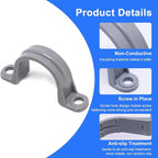 3/4 Inch PVC Pipe Strap, 2-Holes Conduit Pipe Clamps Plastic Pipe Supports (Grey, 20 Pcs)
