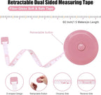 Tape Measure Body Measuring Tape, Retractable 60 Inch Soft Mini Measuring Tape, Small Sewing Fabric Tape Ruler for Cloth Waist Medical Nursing Craft(12 Pack)