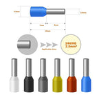 Fidioto AWG14 Wire Ferrules Terminals Kit, 1000pcs AWG14 Wire Insulated Cord Pin Ends Terminals for Electric, Industrial, Chemical Industry, Power Control System, etc. (Grey-1000PCS-14AWG)