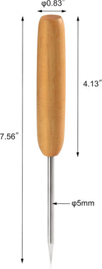 New Star Carbon Steel Ice Pick with Hard Wood Handle, 7.5-Inch