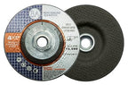 Benchmark Abrasives 4-1/2" T27 Aluminum Oxide Pro Depressed Center Grinding Wheel, 1/4" Thick, 5/8"-11 Threaded Flange Angle Grinder Wheel for Cutting Stock Removal on Metal, Cast Iron - 5 Pack