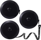 Tape Measure Body Measuring Tape, Retractable 60 Inch Soft Mini Measuring Tape, Small Sewing Fabric Tape Ruler for Cloth Waist Medical Nursing Craft(3 Pack/Black)
